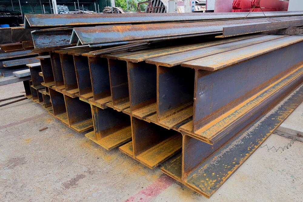 Viga tipo I IPR rectangular y ángulo.